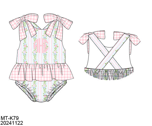 Vineyard Vignes Smocked Bow Swimsuit