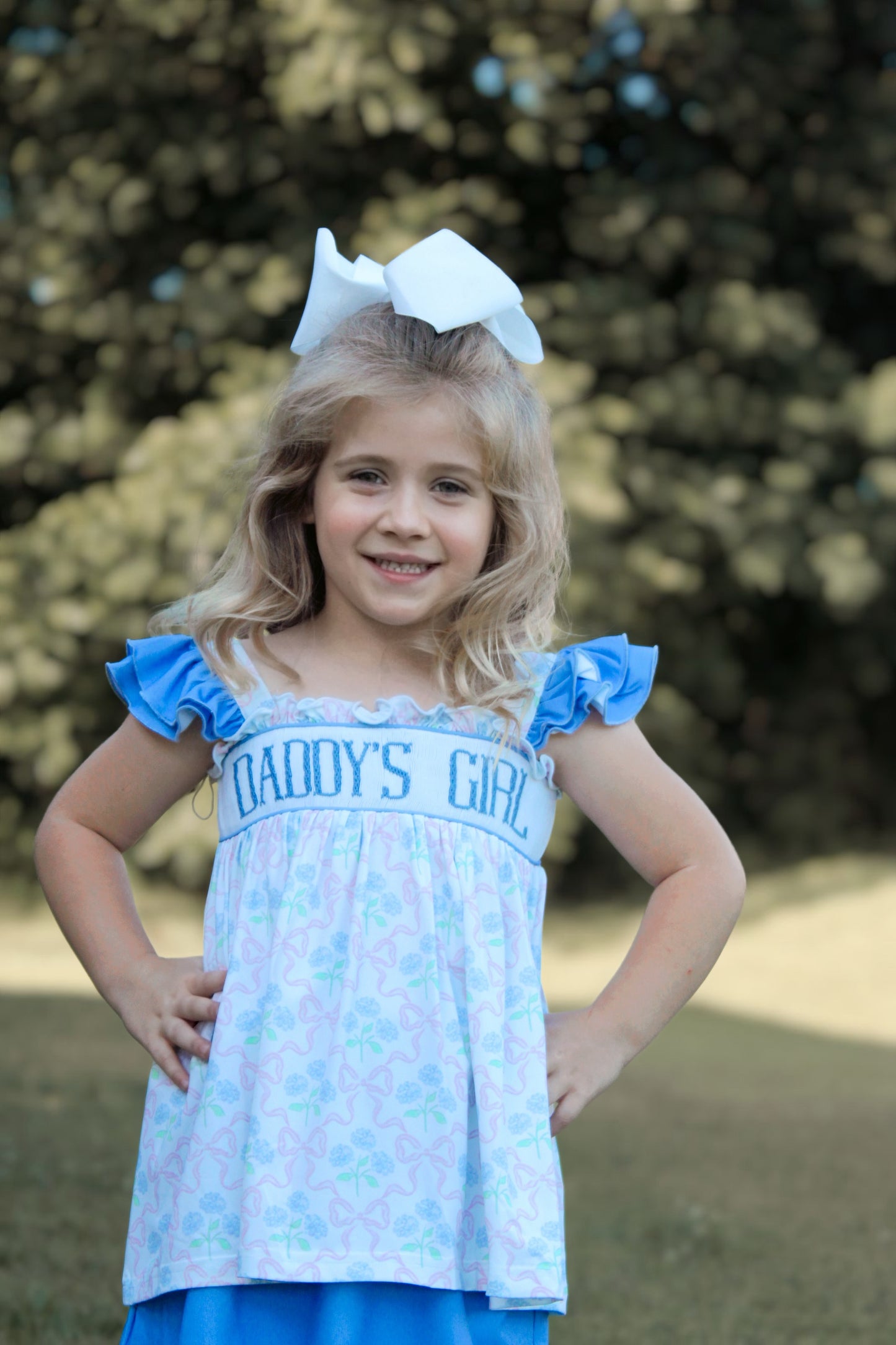 Daddy's Girl Smocked Skort Set