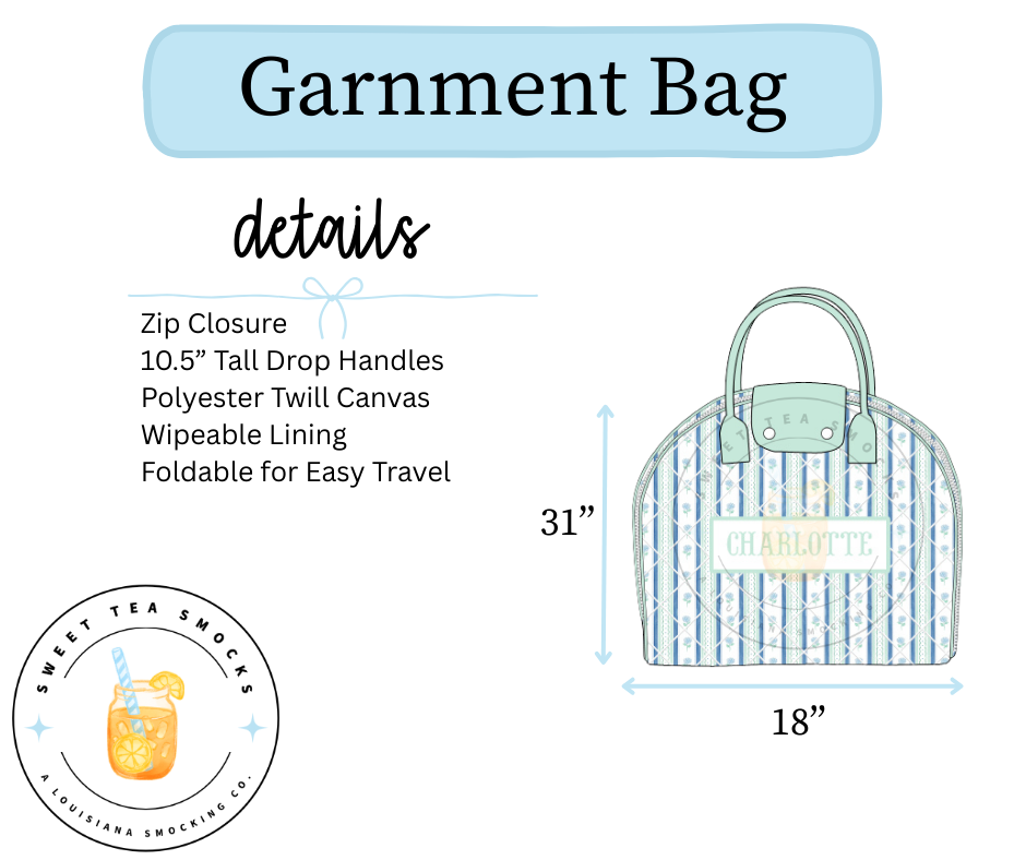 Garnment Bag Size Chart