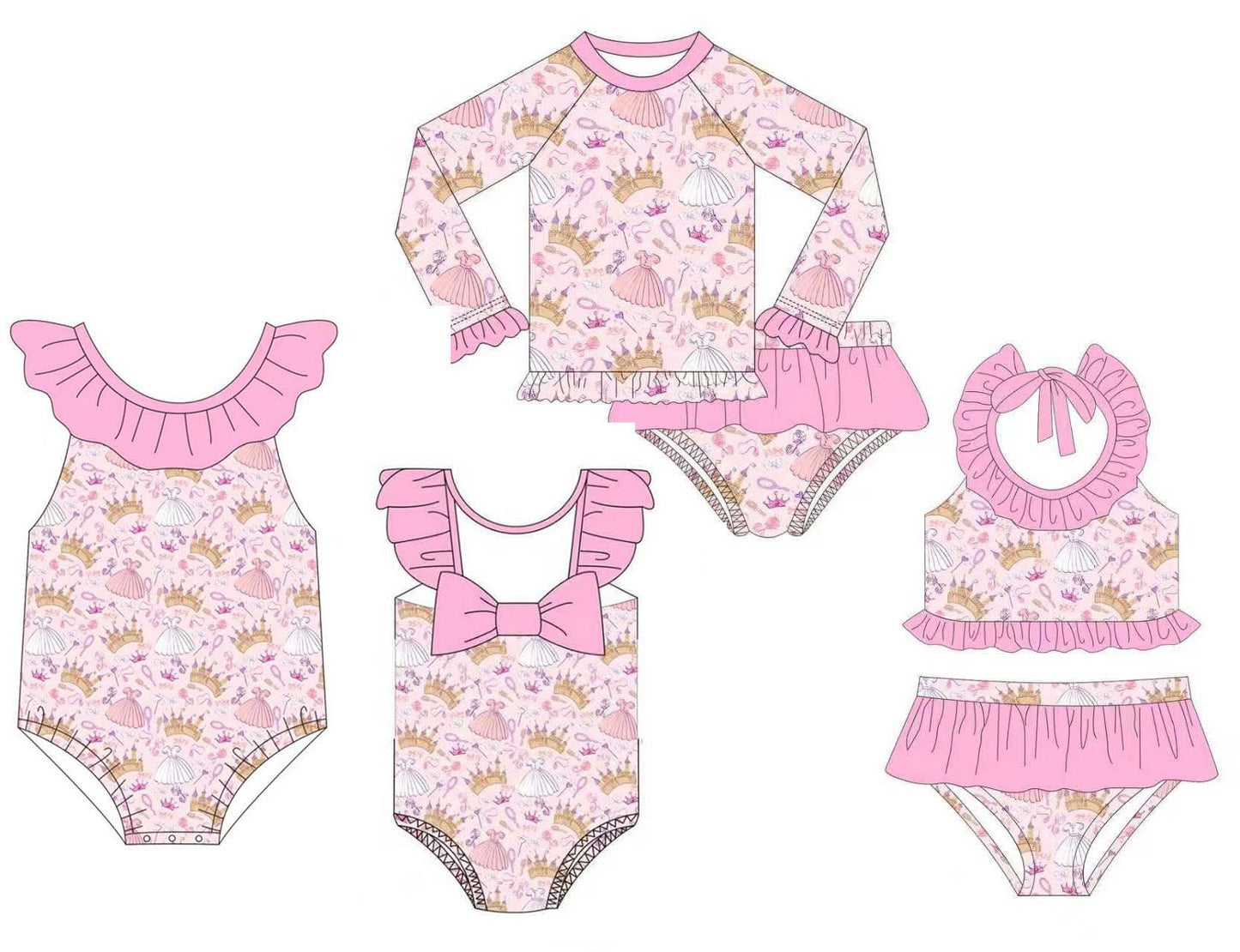 25$ PO: Princess Swimwear