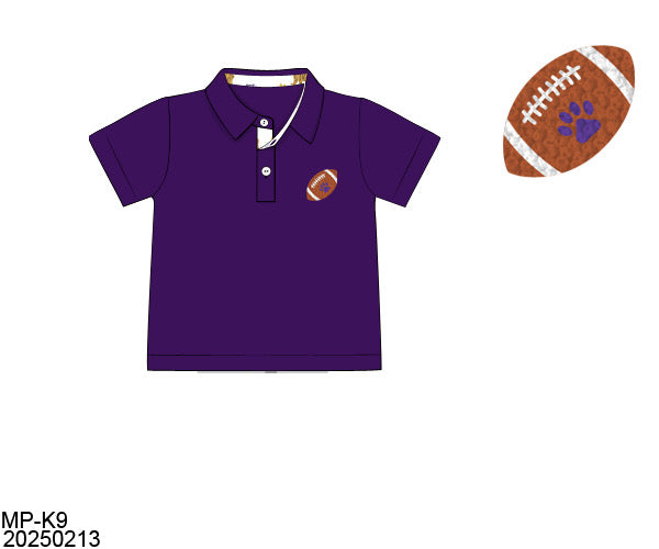 Love Purple Live Gold Button Down Purple Polo