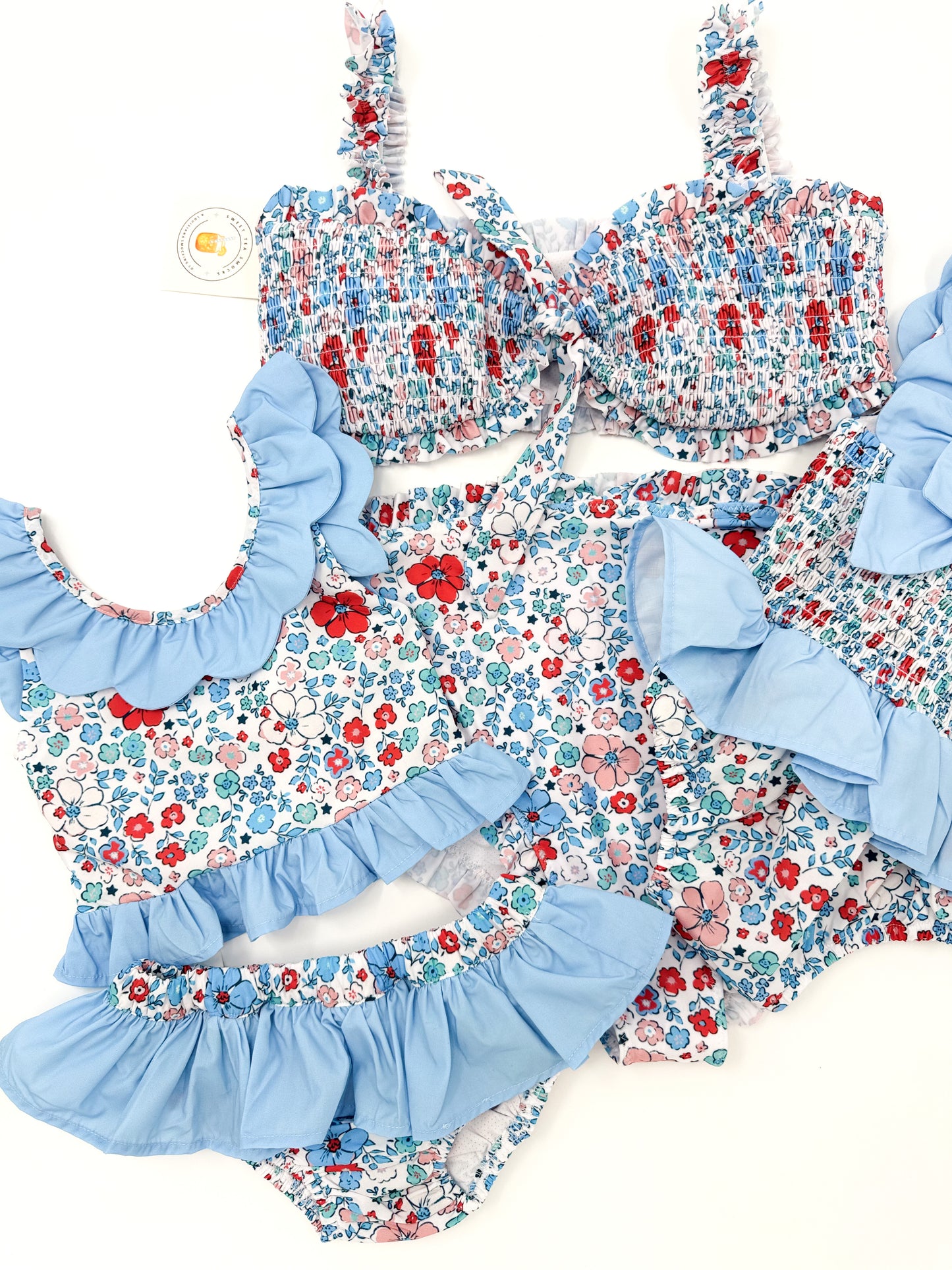 You Look Like the Fourth of July Girls Smocked Swimsuits