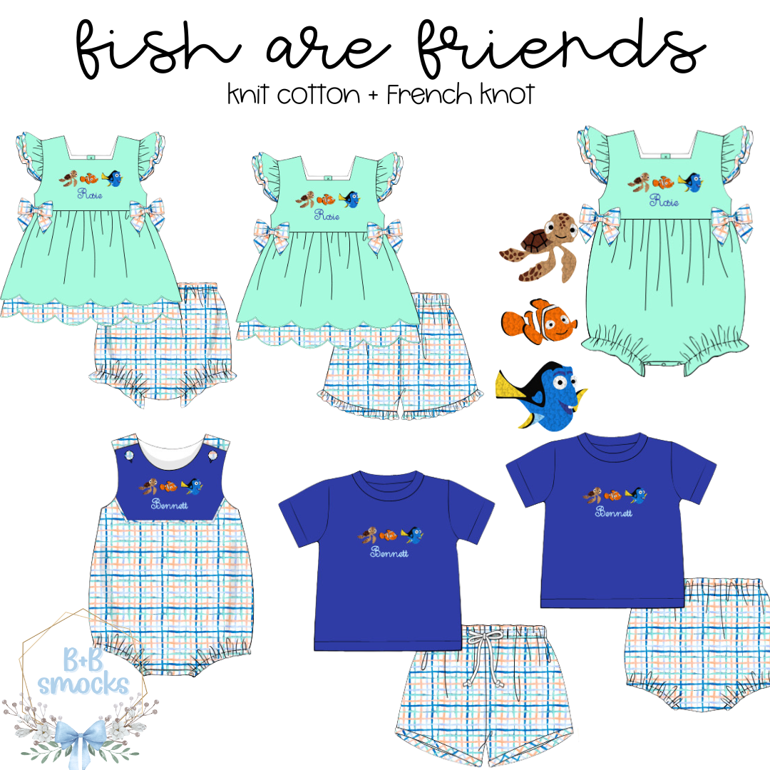 Fish Are Friends Diaper Set