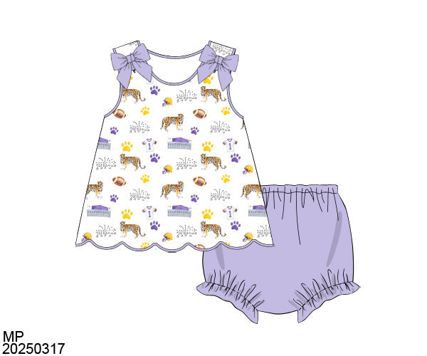 Love Purple Live Gold Girls Bloomer Set