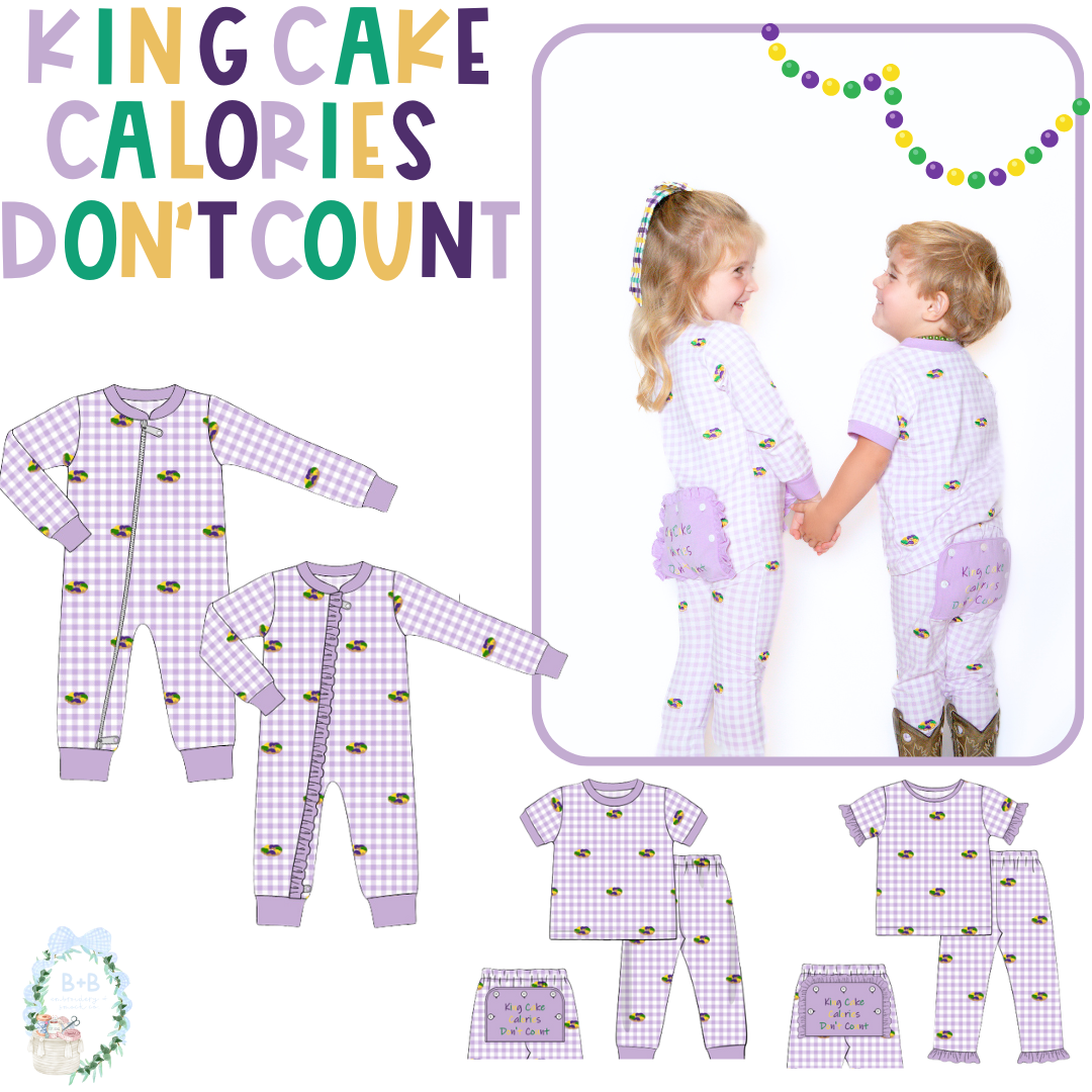 PO 22: King Cake Calories Don’t Count 1pc Pajamas