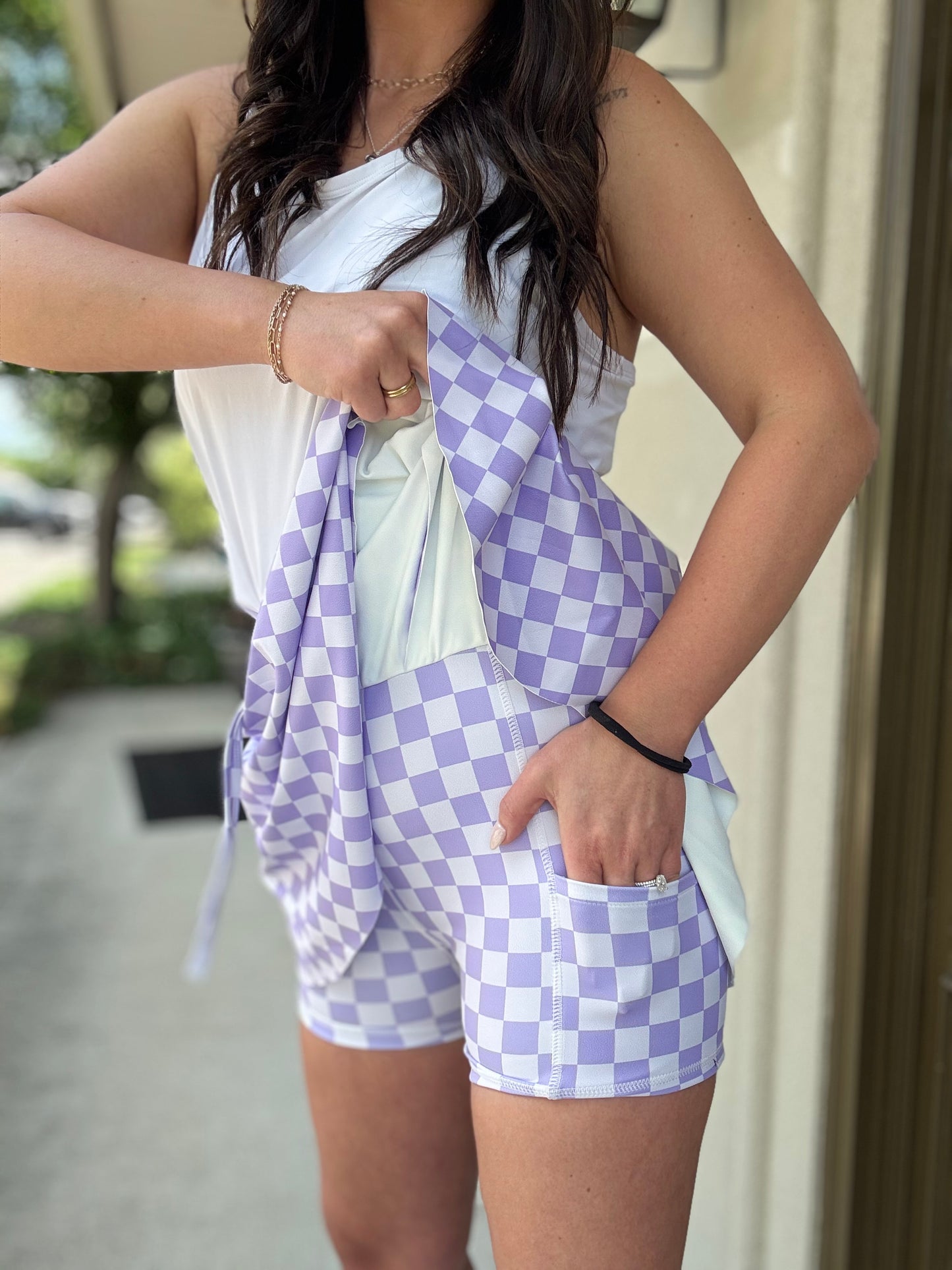 Retro Tiger Check Adult Athletic Skort