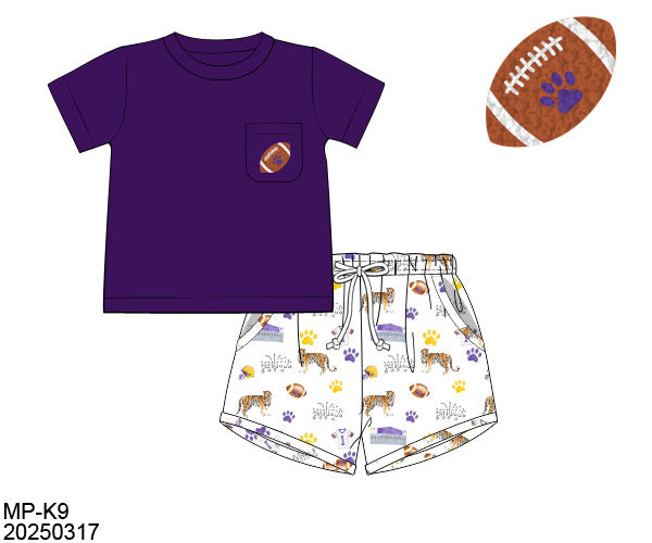 Love Purple Live Gold Boys Shortie Set
