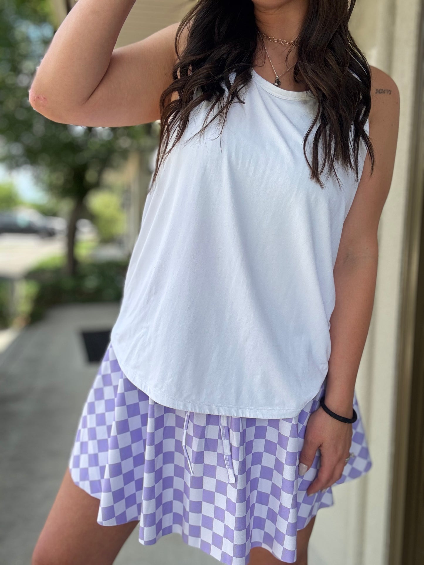 Retro Tiger Check Adult Athletic Skort