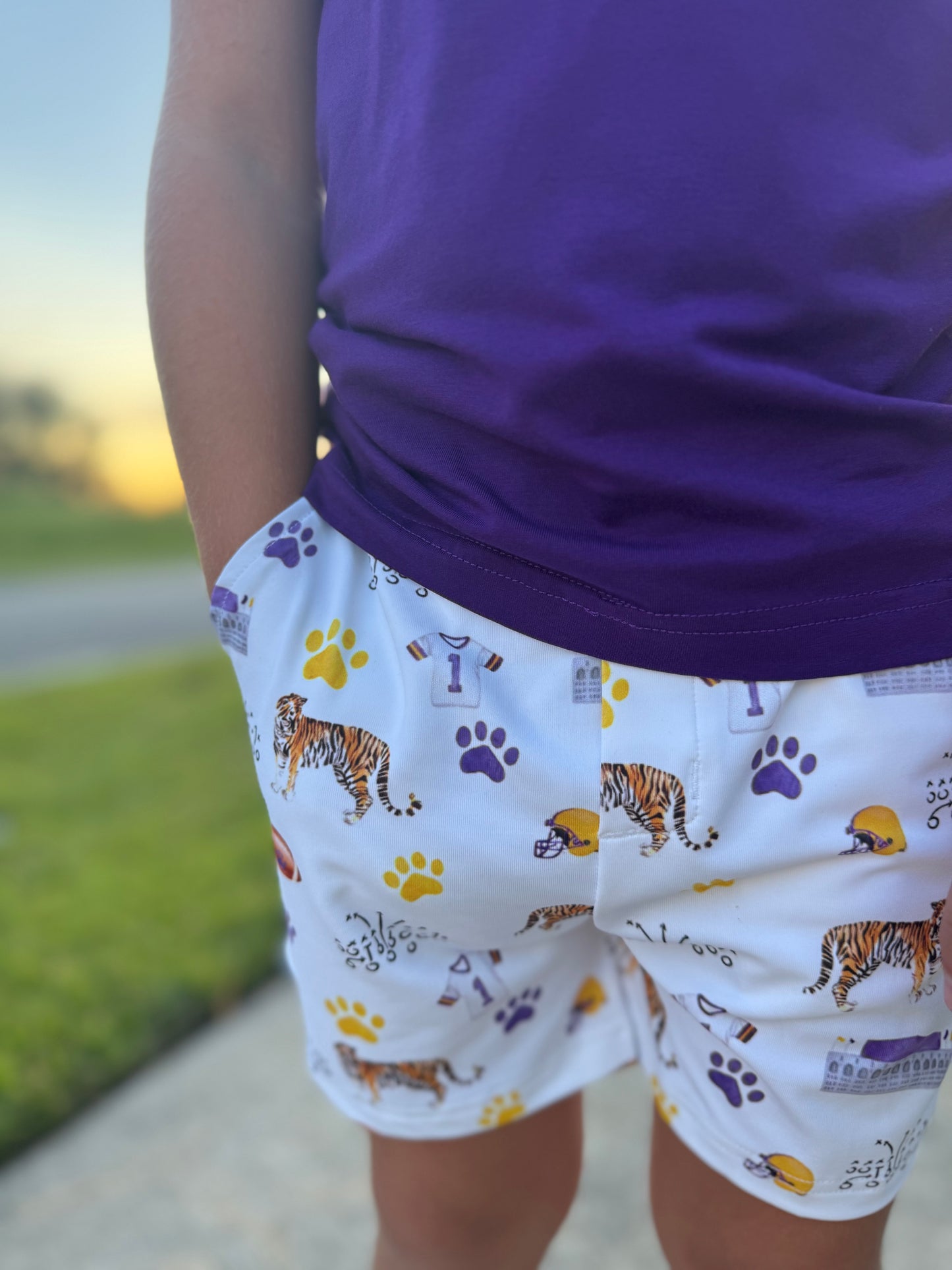PO 18: Love Purple, Live Gold Beck Shorts