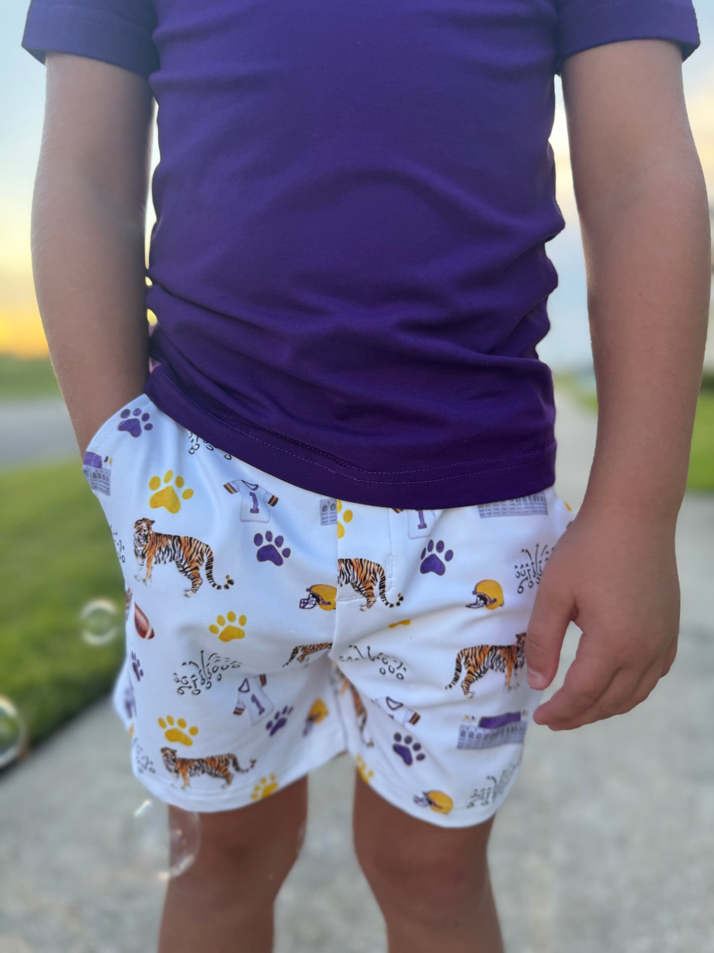 PO 18: Love Purple, Live Gold Beck Shorts