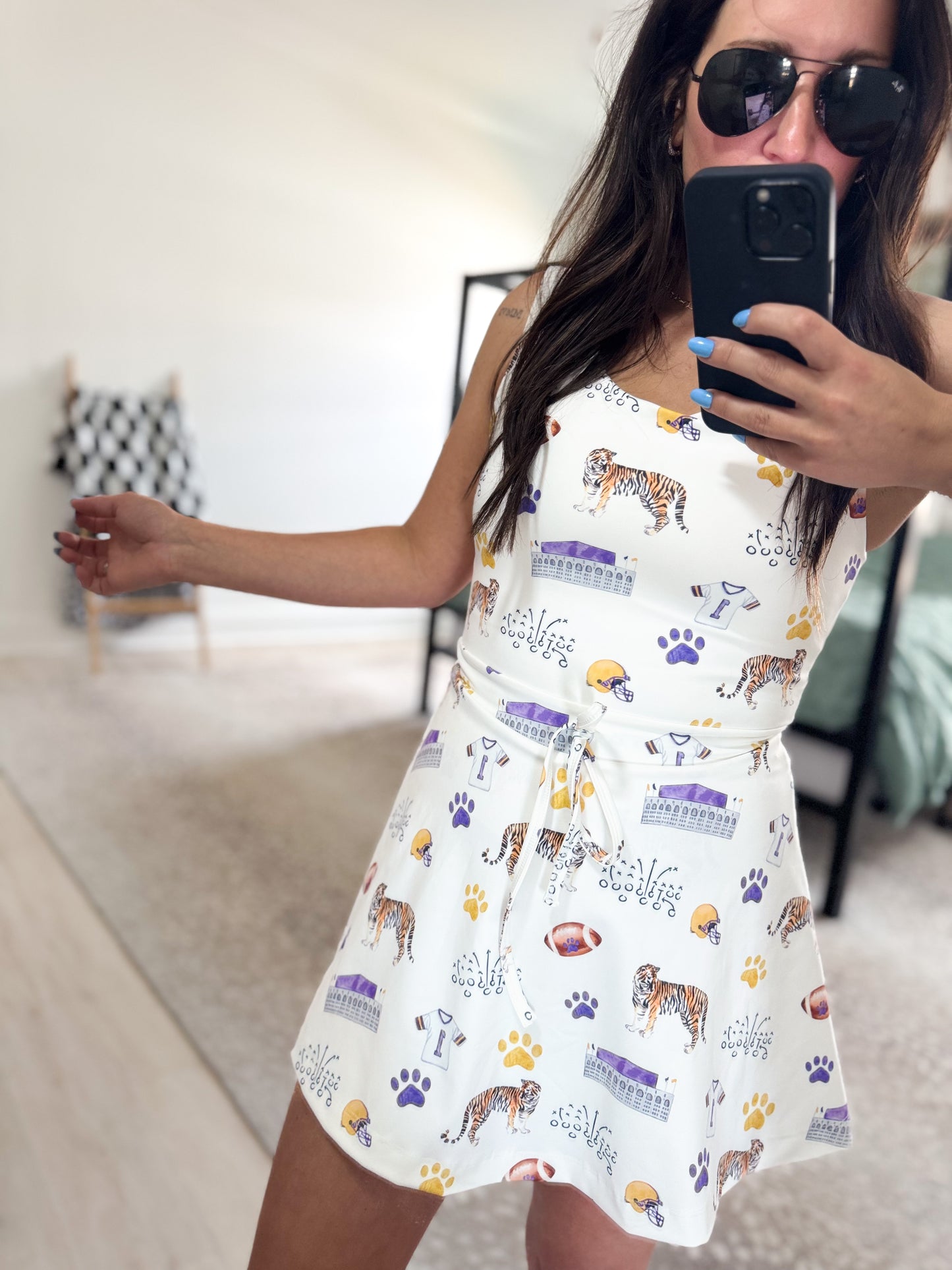 Retro Tiger Check Adult Athletic Dress