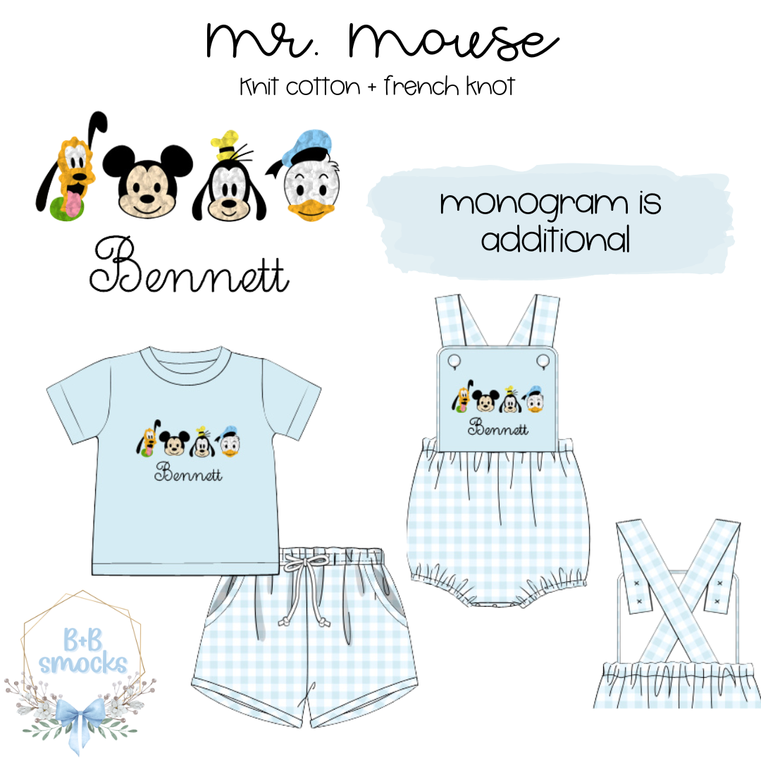 Mouse and Friends Shorty Set