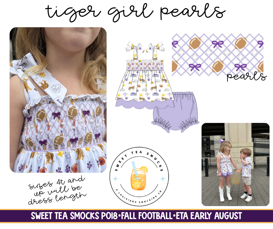 Tiger Girl Pearls Girls Bloomer Set