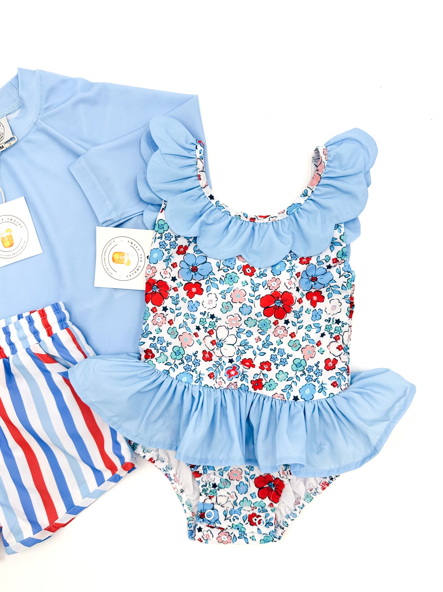 You Look Like the Fourth of July Girls Smocked Swimsuits