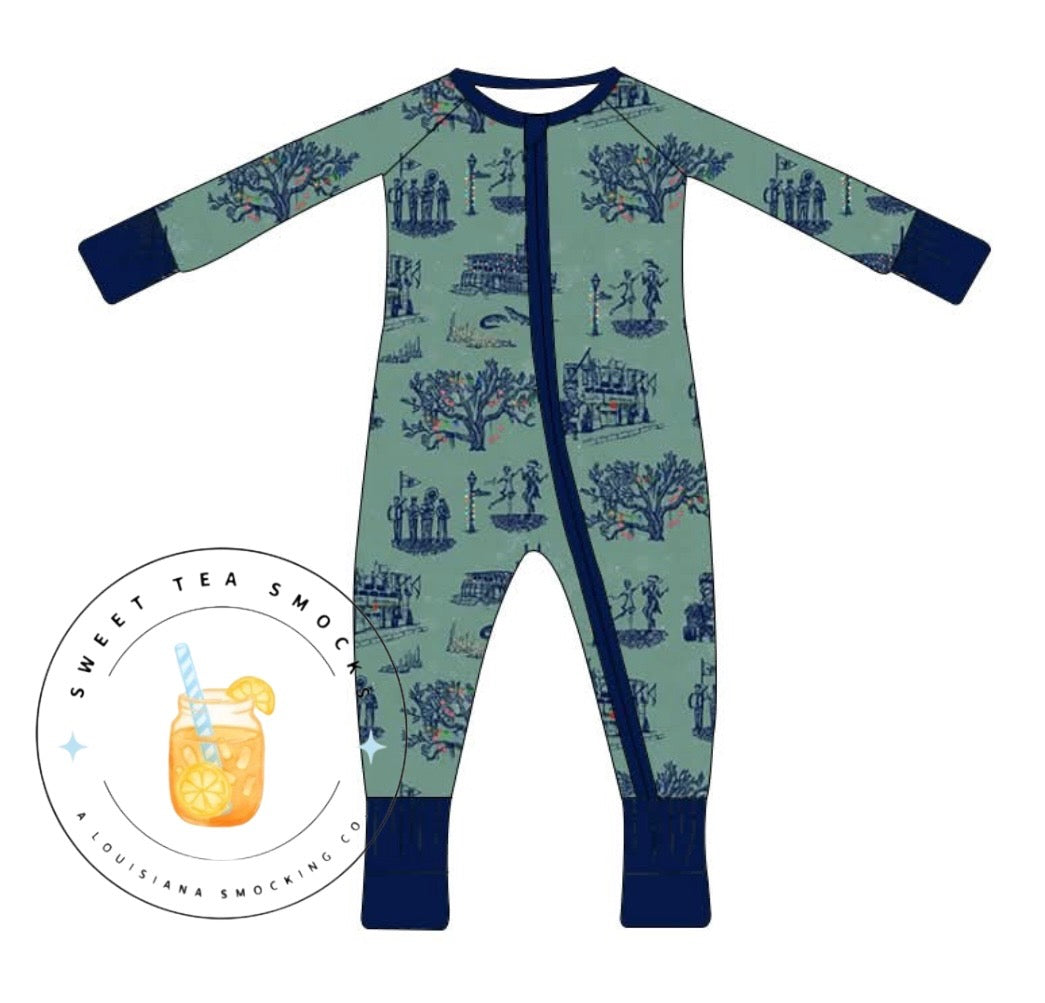 Preorder: Bayou Noel Toile Bamboo Zippy
