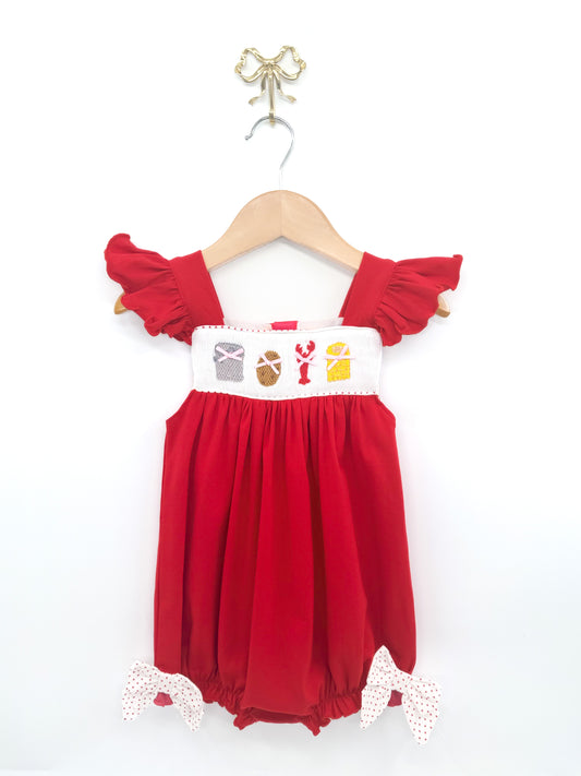Smocked Coquette Crawfish Girls Bubble