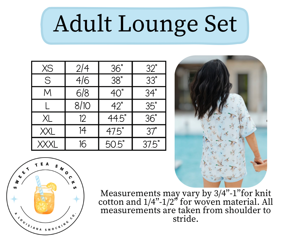 Blue Bayou Camo Adult Lounge Set