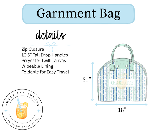Garnment Bag Size Chart