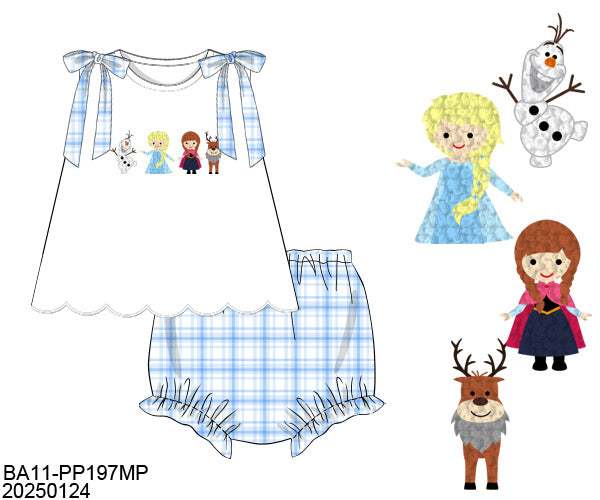Ice Princess 2PC French Knot Bloomer Set