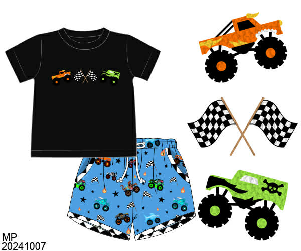 Preorder: Monster Jam French Knot Shorty Set