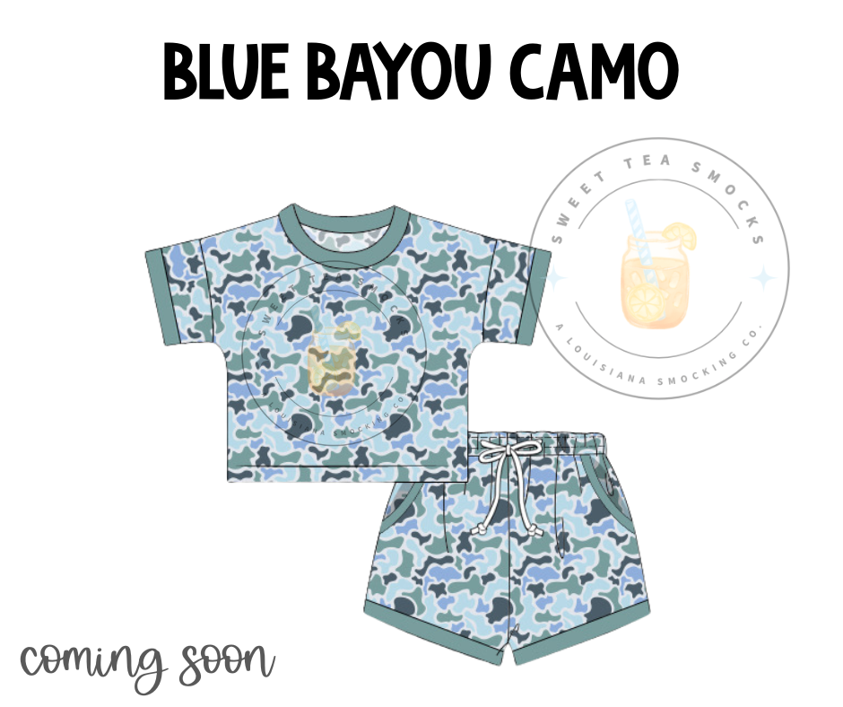 PREORDER—YOUTH Blue Bayou Camo Youth Lounge Set