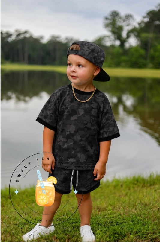 Preorder 27: Black Goose Camo Youth Lounge Set