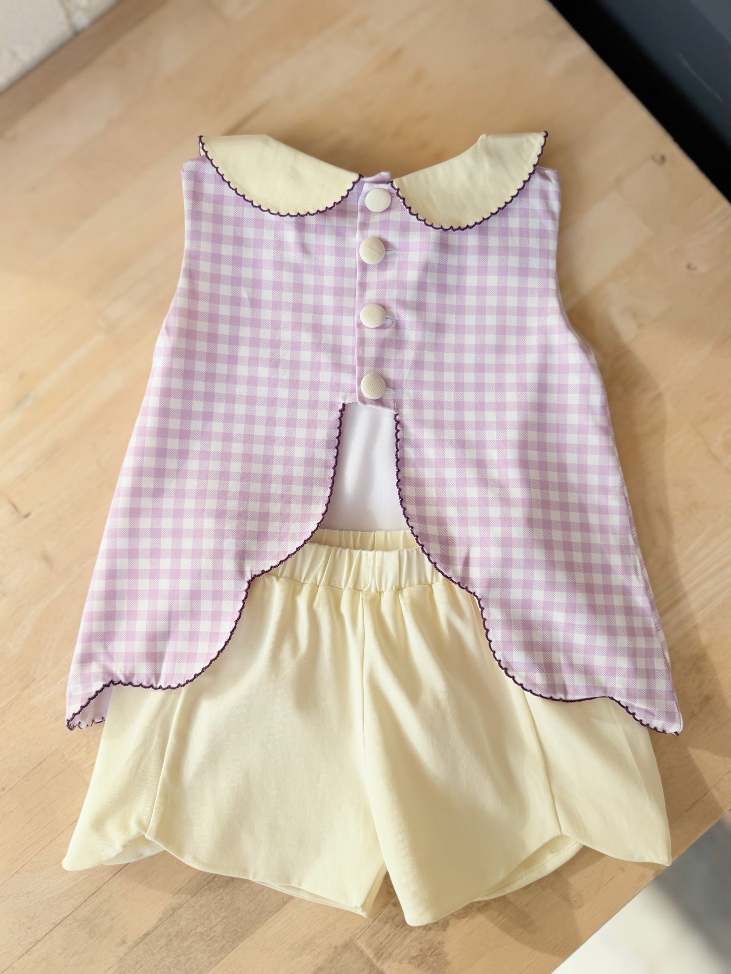 Callin’ Baton Rouge Girl Scalloped Short Set