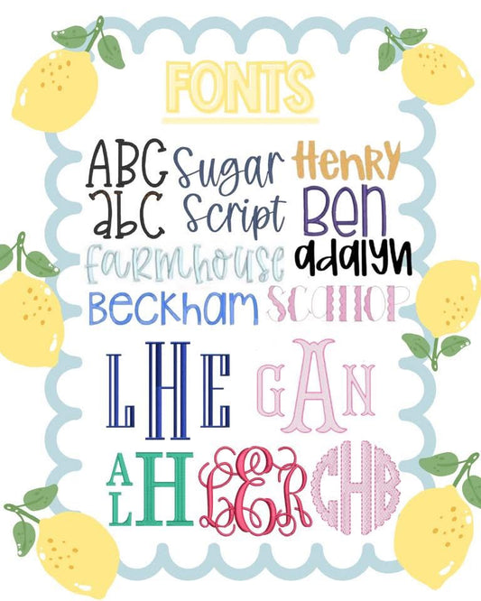 Fonts Chart