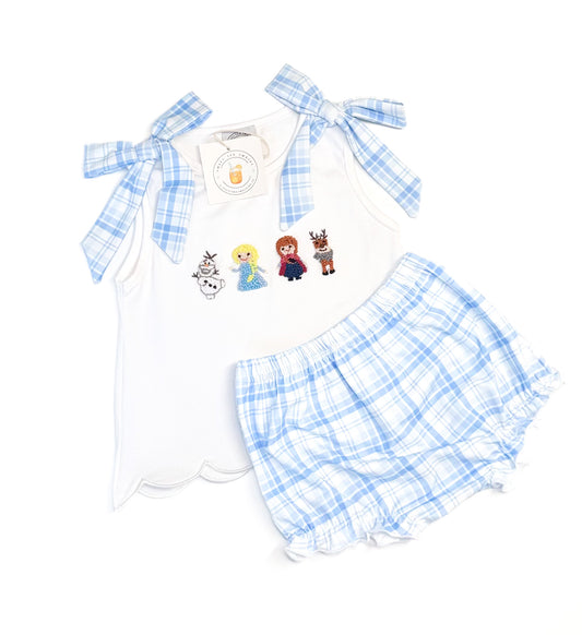 Ice Princess 2PC French Knot Bloomer Set