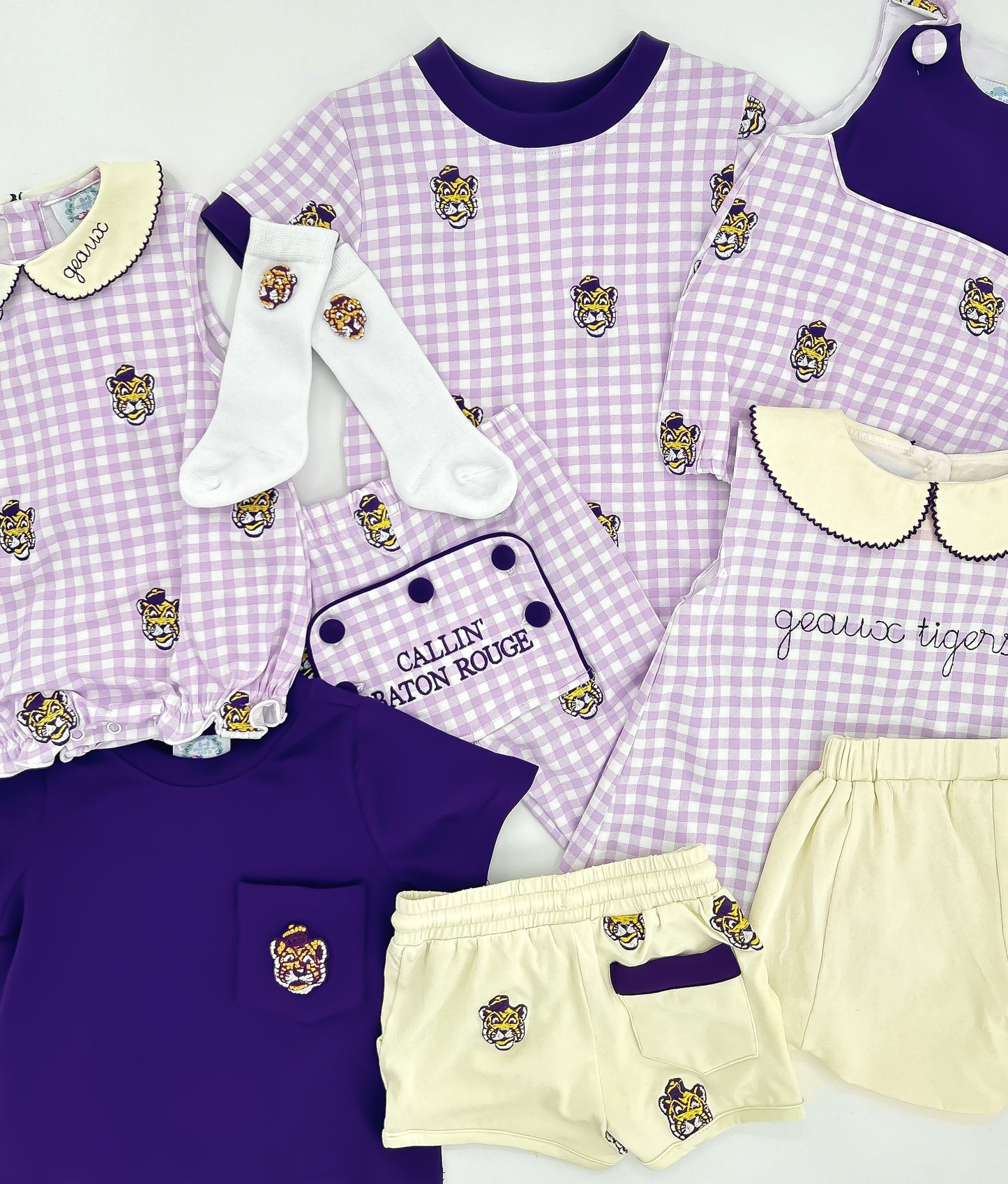 Callin’ Baton Rouge Girl Scalloped Short Set