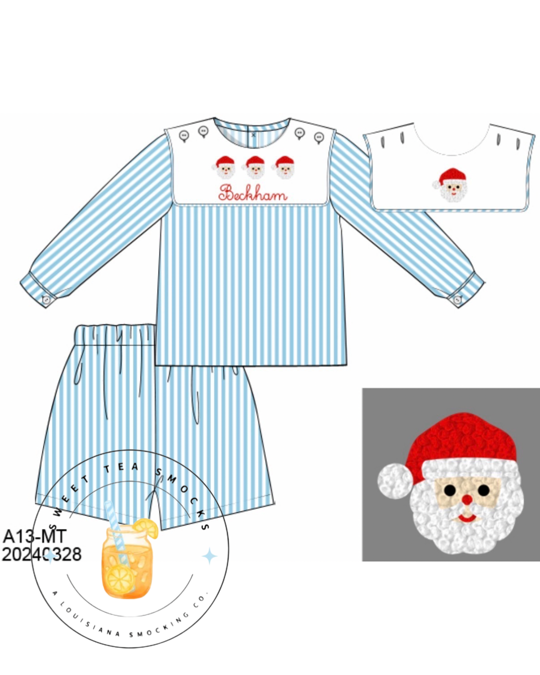 Preorder 28: Santa’s Keepsake Collection Boy Short Set