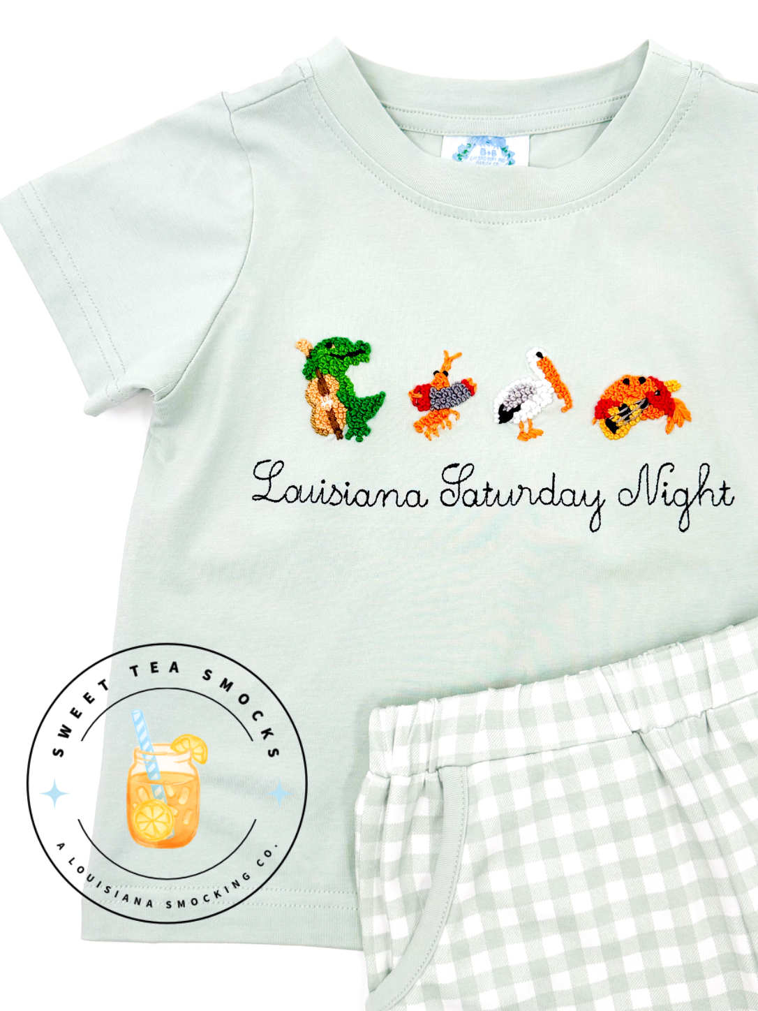 Sweet Tea Time Capsule Collection™ - Louisiana Saturday Night Boy Shorty Set
