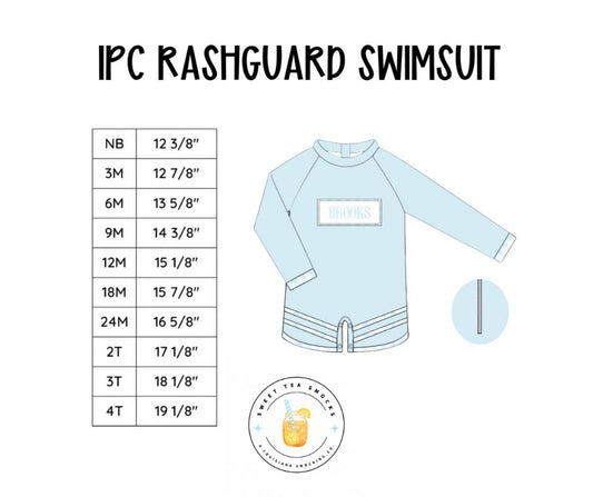 1PC Rashguard Swimsuit Size Chart