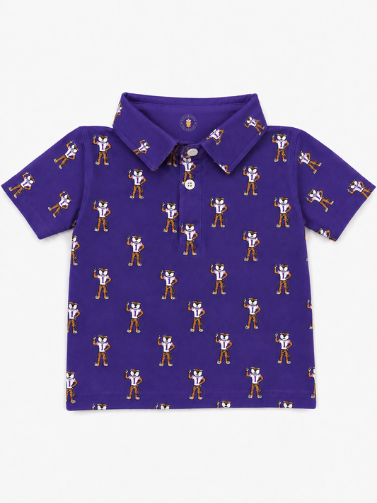Preorder 26: Purple Tiger Bait Youth Polo
