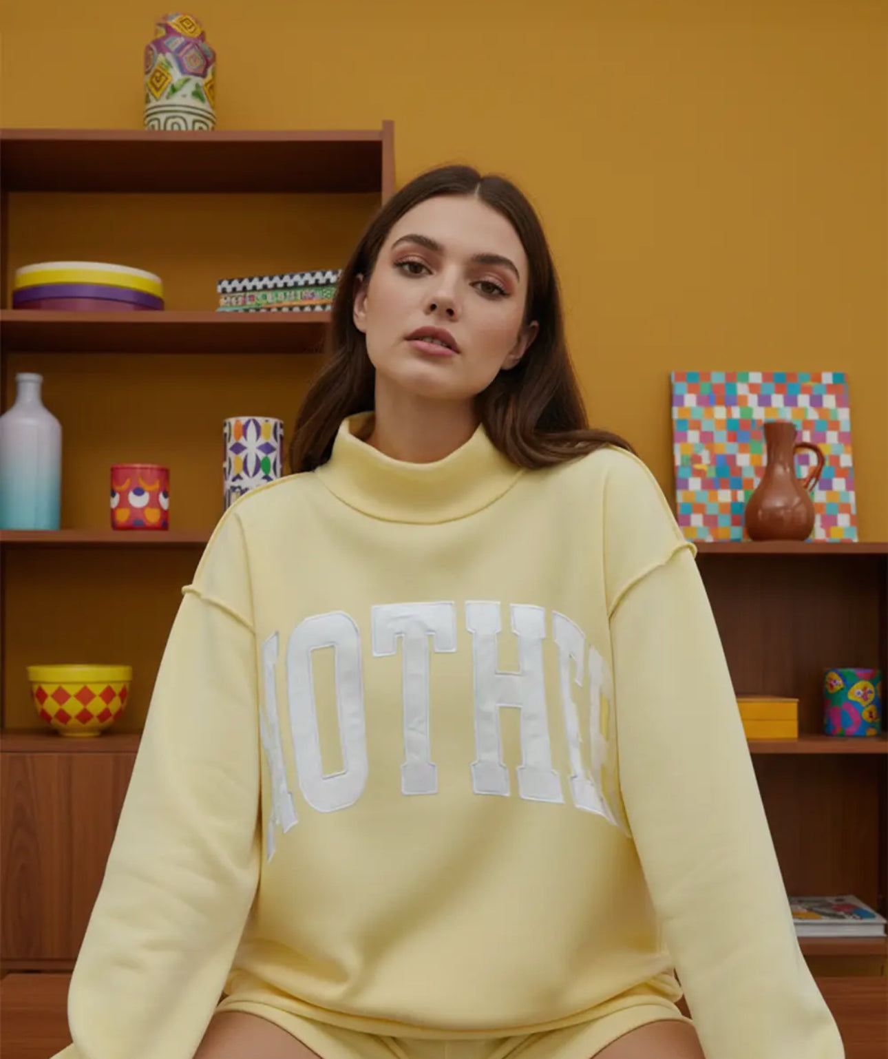 MOTHER mock neck sweatshirt