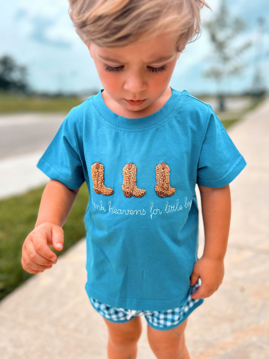 Preorder: Thank Heavens For Little Boys Shorty Set