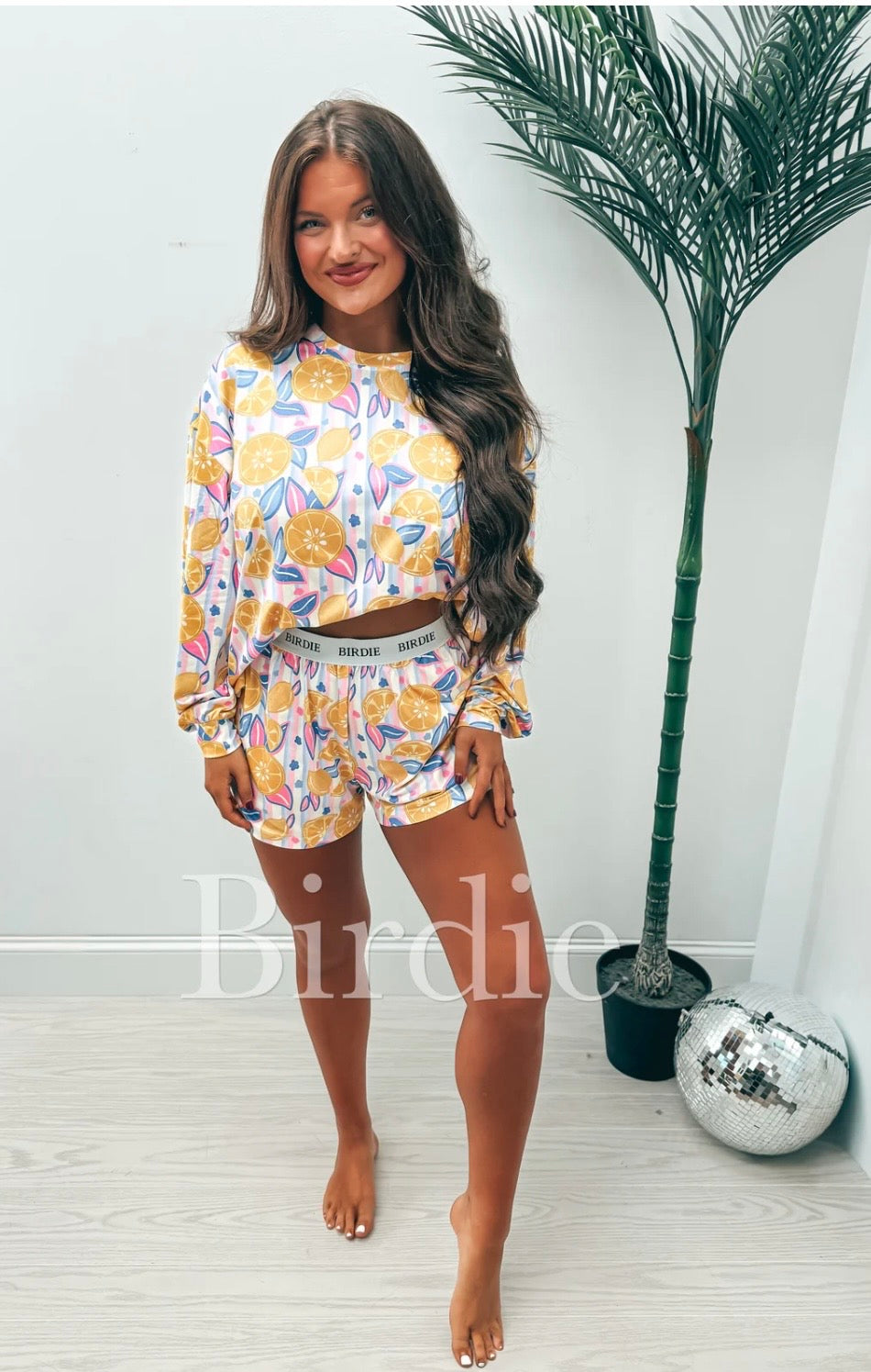 Preorder: Lemonade Blush Long Sleeve Boxer Short Set