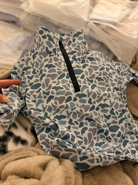 Gun Metal Camo Quarter Zip