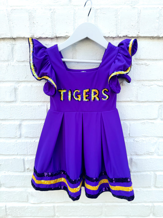 Tiger Girls Sequin Pleated Dress