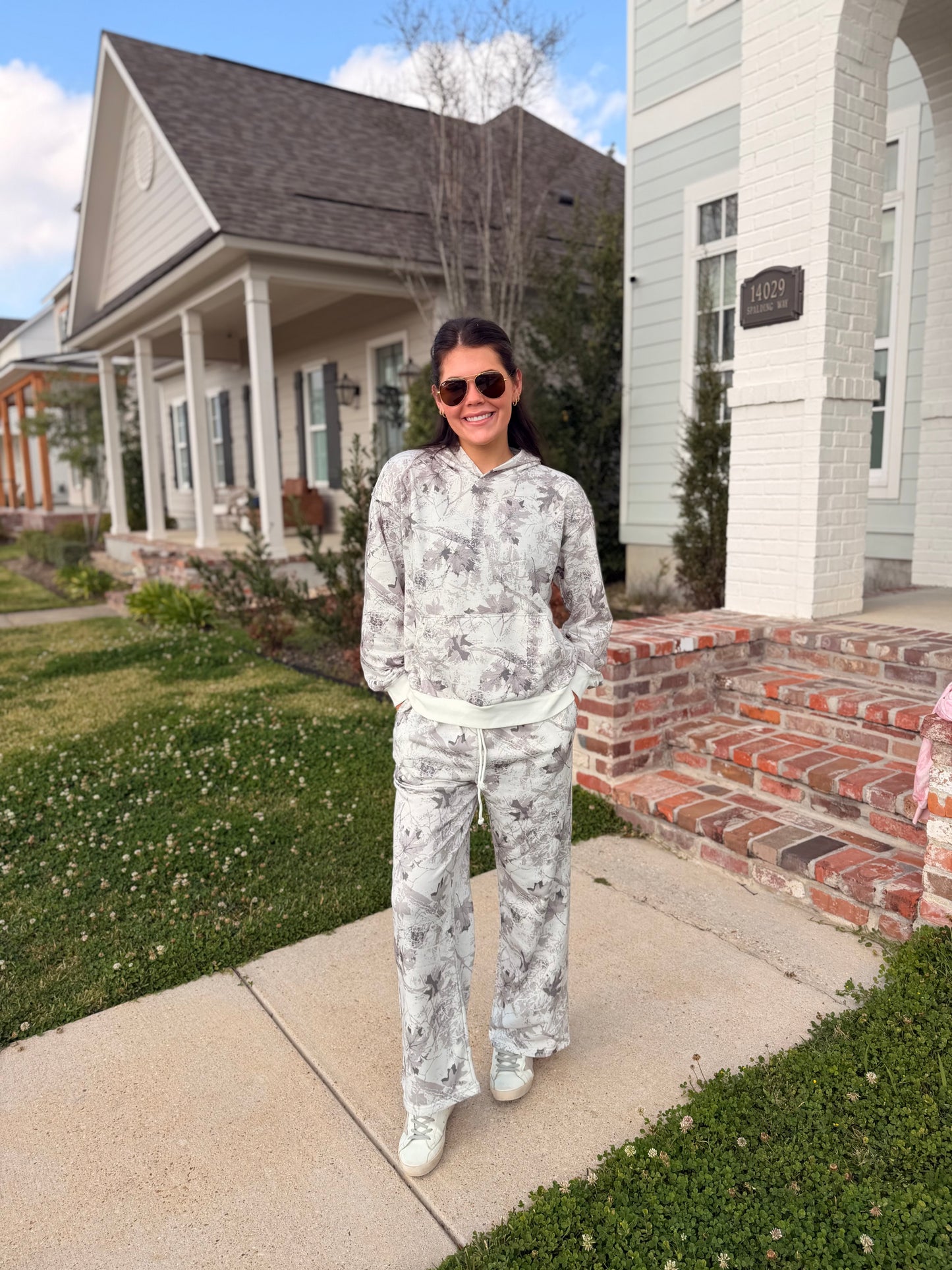 Camo Baggy Pullover and Drawstring Pants Set