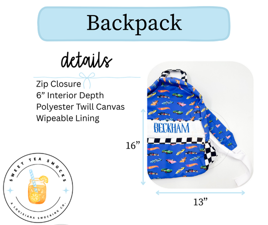 Backpack Size Chart