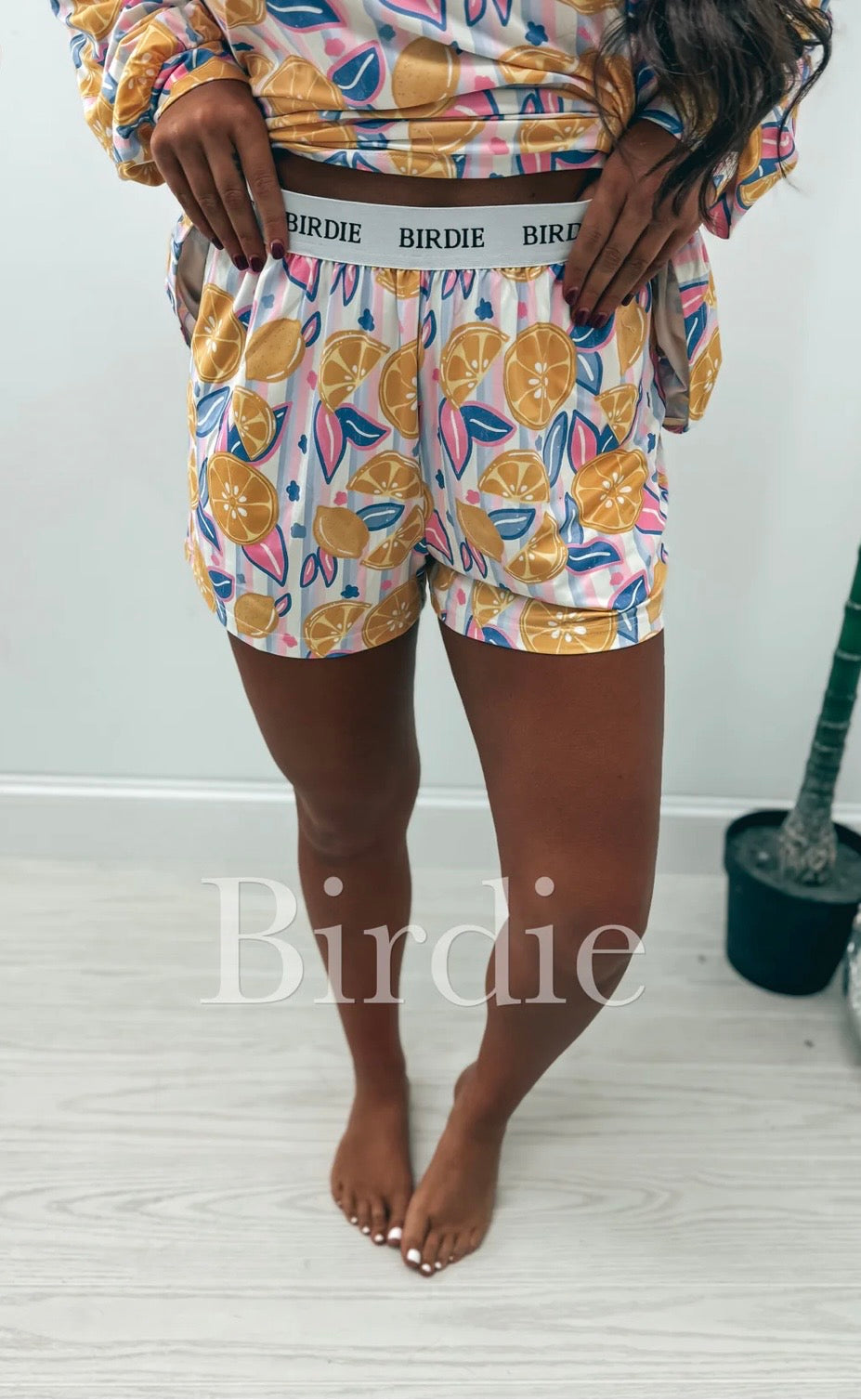 Preorder: Lemonade Blush Long Sleeve Boxer Short Set
