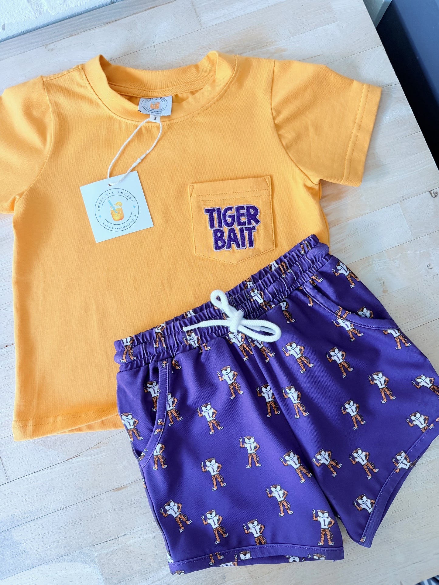 Tiger Bait Boy Shorty Set