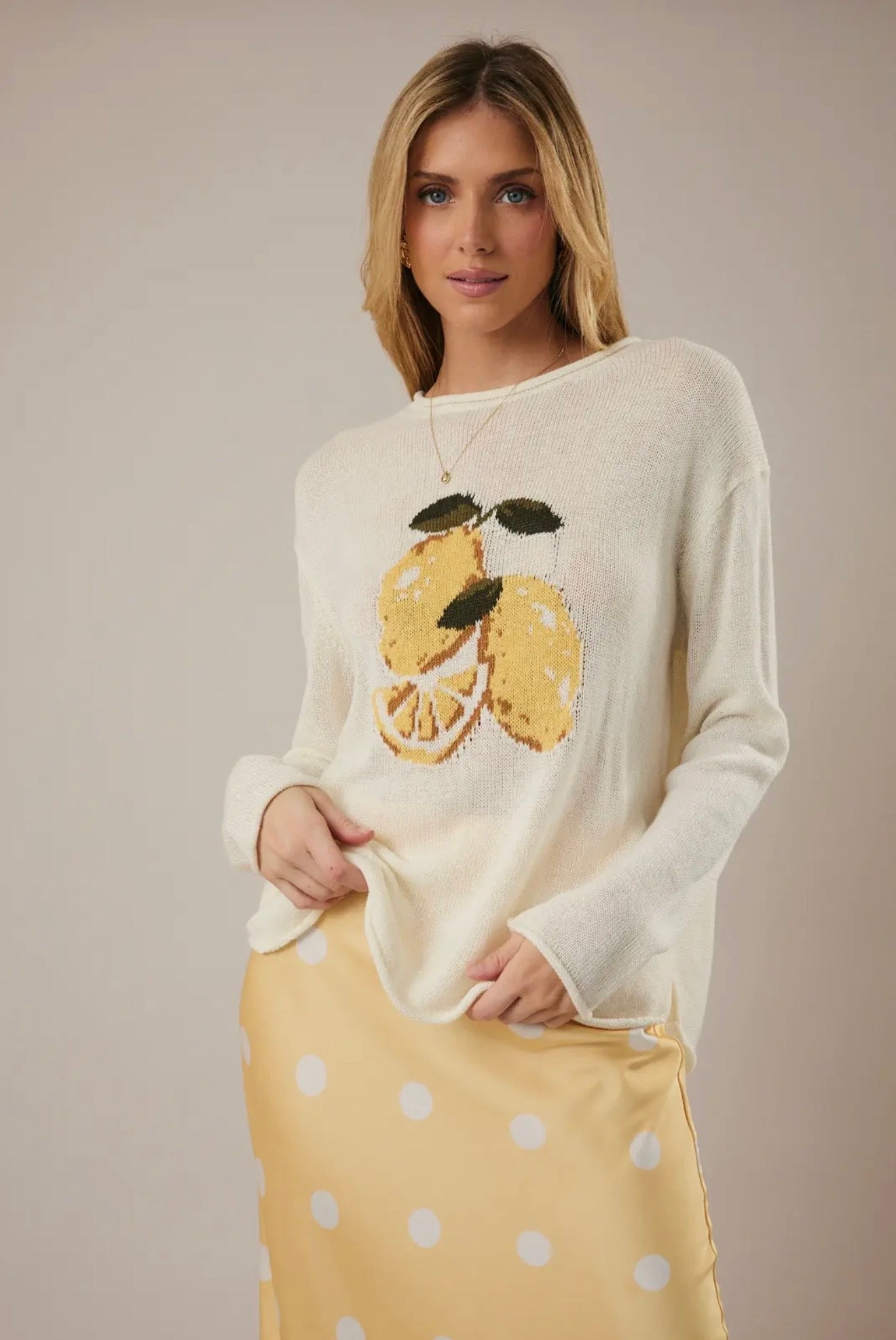 Lemon Knit Sweater