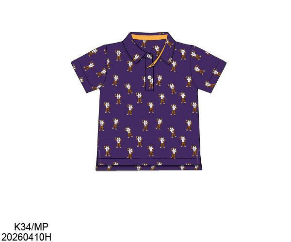 Preorder 26: Purple Tiger Bait Adult Polo