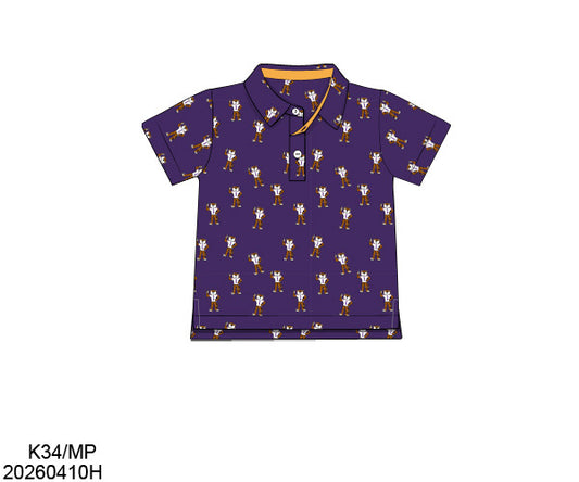 Preorder 26: Purple Tiger Bait Youth Polo