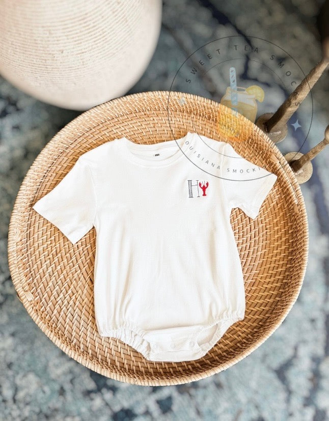 White T Shirt Inital Bubble