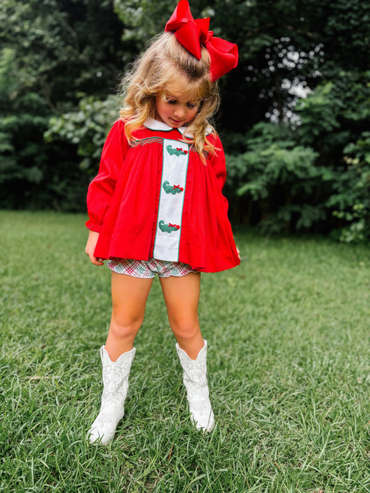 Cajun Reindeer French Knot Bloomer Set