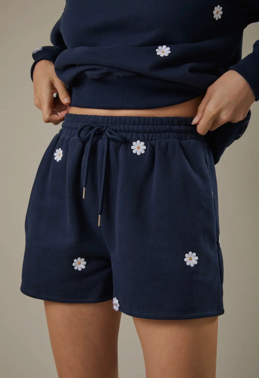 Daisy Embroidered Shorts