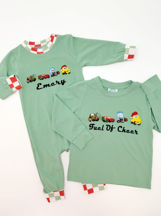 Fuel Of Cheer French Knot Long Sleeve Shirt Shirt